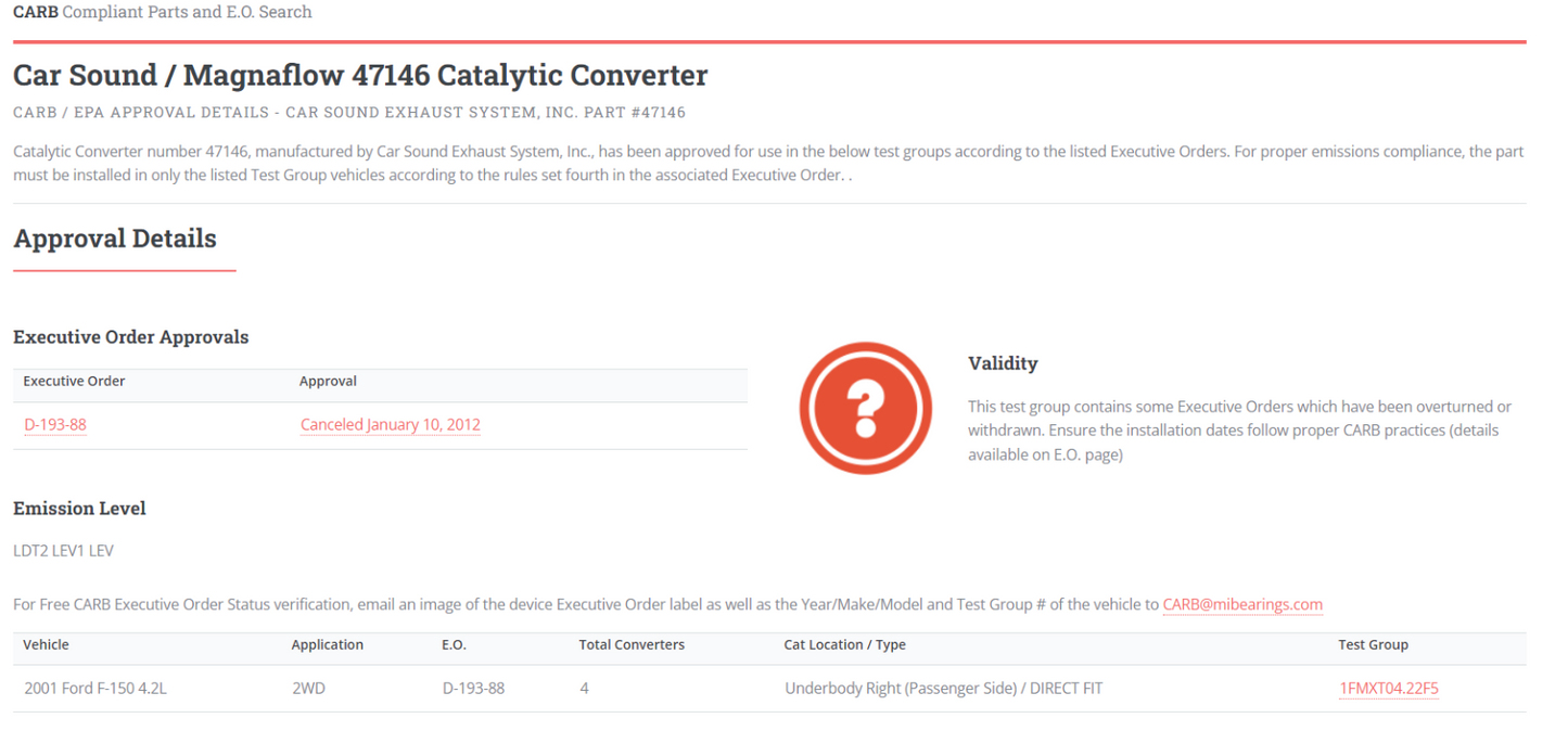 Magnaflow 447146 FITS 2001 Ford F-150 4.2L