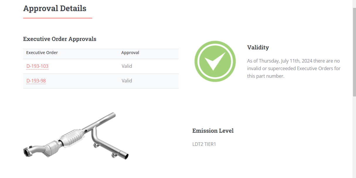 Fits 97-98 Ford Trucks 4.6L Direct-Fit Catalytic Converter 447134 Magnaflow