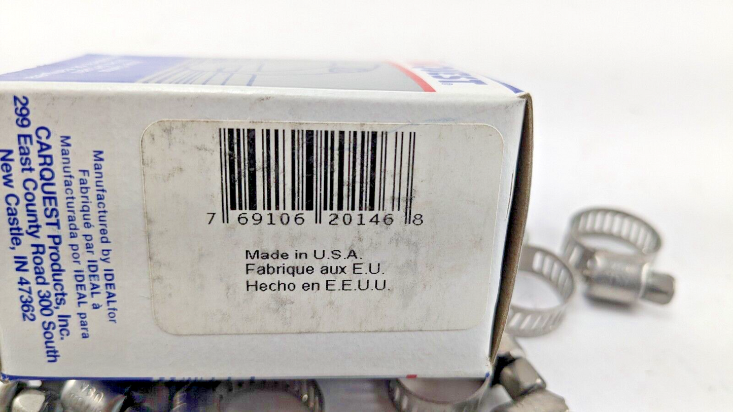 Carquest 62602 Size 4 (1/4" - 5/8" Clamping Diameter) hose clamps -- Box of 10