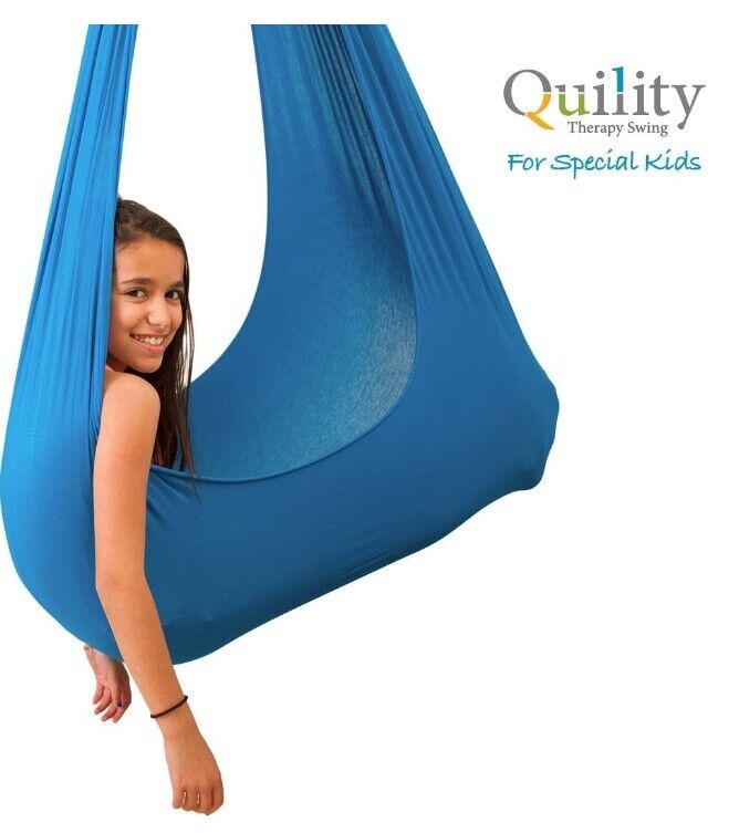 Quility Indoor Therapy Swing Hammock for Kids w/Special Needs 165 lbs, Blue NEW