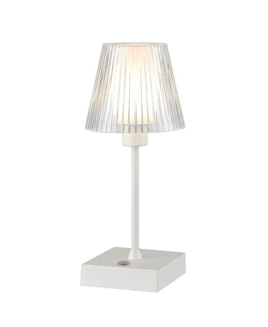 JONATHAN Y Lighting JYL7225B Porcini 12.5" Tall LED Buffet Table - White
