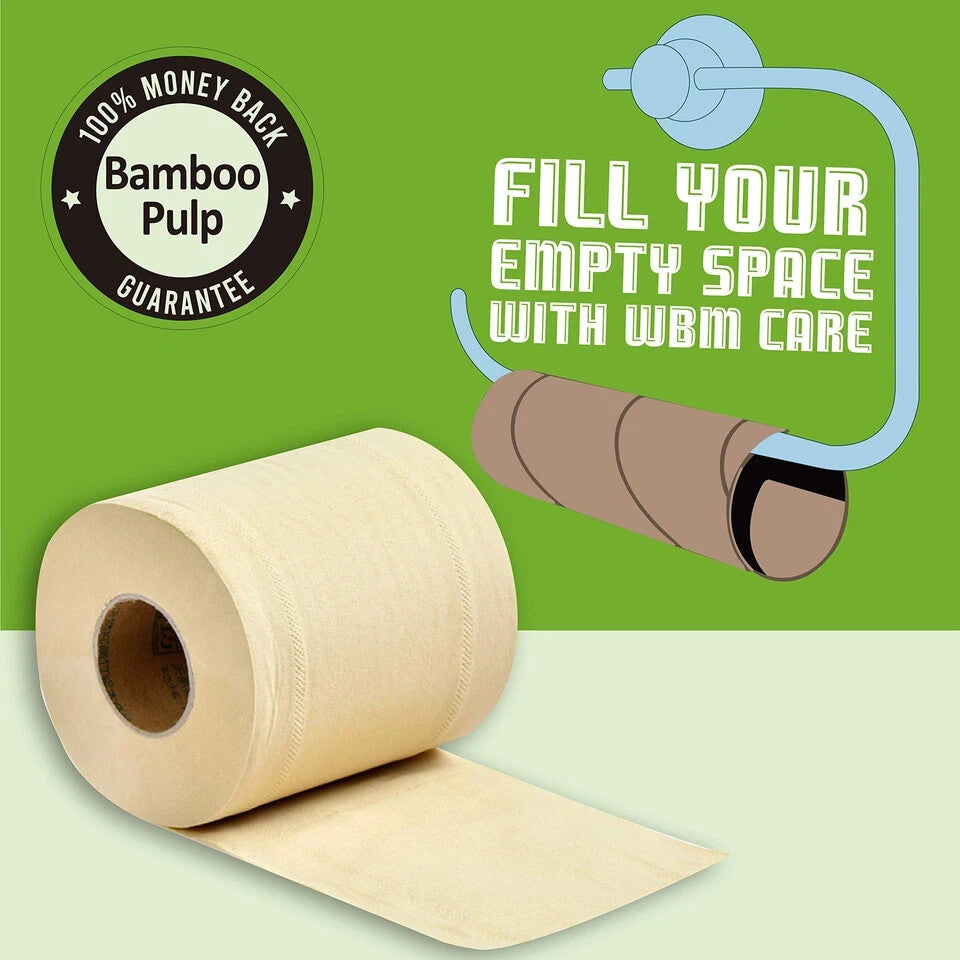 Care Natural Bamboo Toilet Paper, Unbleached, Tree-Free & Lint-Free, 3-Ply Bath Tissue