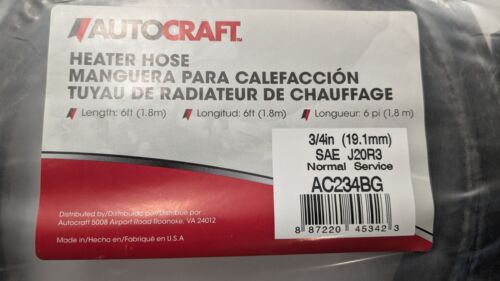 3/4 In X 6 Ft Heater Hose By AutoCraft SAE J20R3