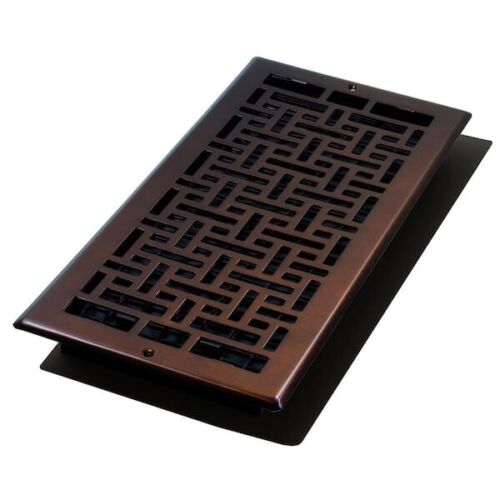 Decor Grates AJ612W-RB 12in x 6in Oriental Bronze Wall Register Open Box