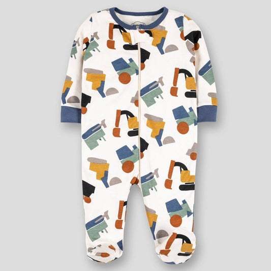 Lamaze Baby Boys' Organic Cotton Construction Sleep N' Play - Yellow 6M