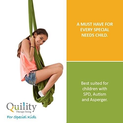 Quility Indoor Therapy Swing Hammock for Kids w/Special Needs 165 lbs, Blue NEW